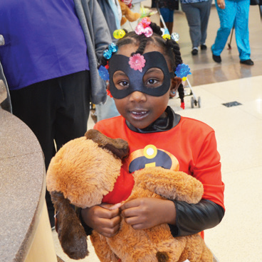 Cute child dressed up for Halloween at CCMH