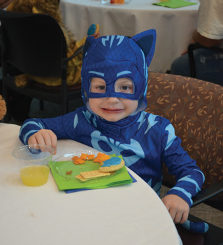 Cute child dressed up for Halloween at CCMH