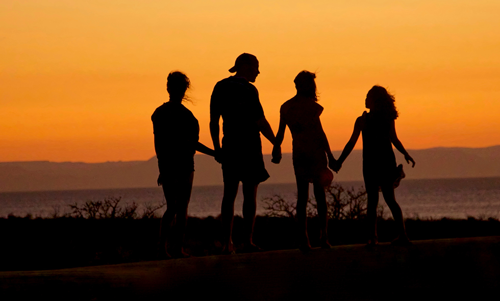 family silhouette image