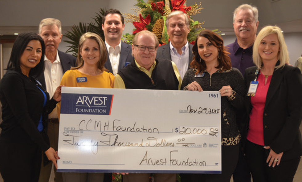 Arvest Foundation makes $20,000 Donation to CCMH Foundation