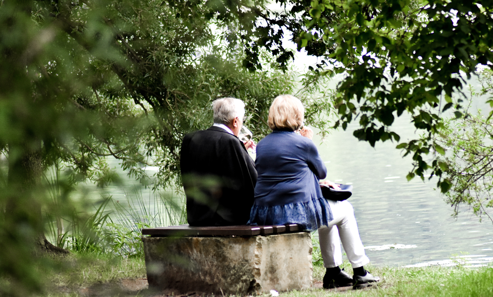 older couple at park