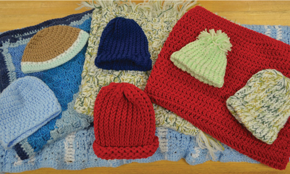 Chrocheted Hats and Blankets Donated to CCMH NICU