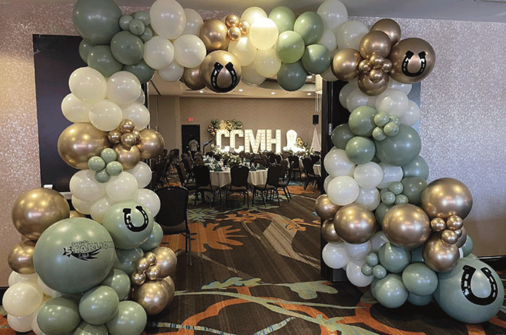 CCMH Starlight Gala entry way with balloon arch